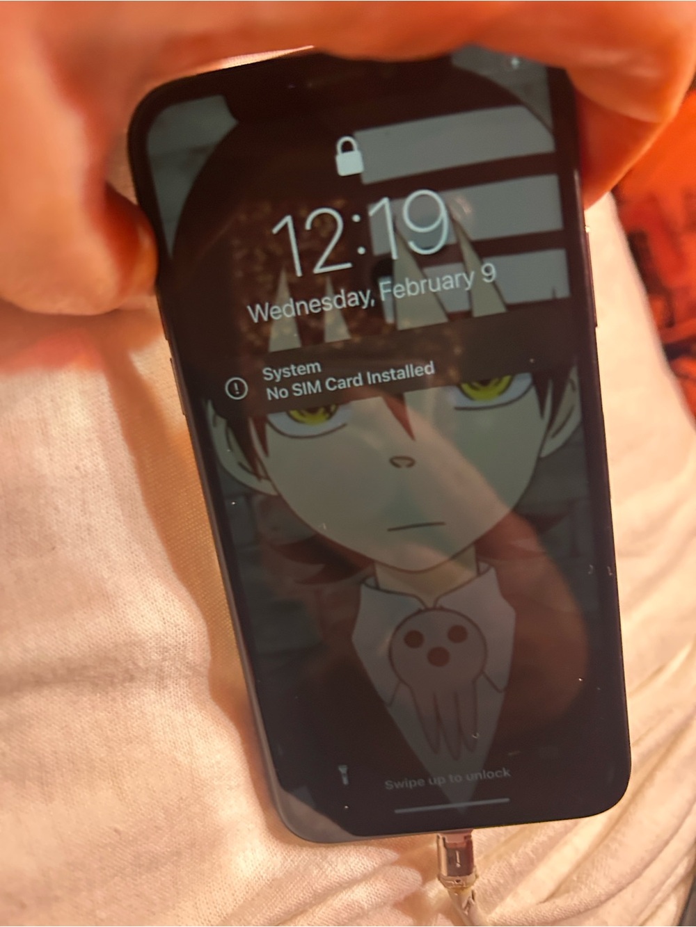 Apple iPhone Black Front with Display On
